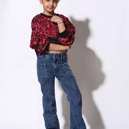 AMPED Animal Skin Printed Round Neck Cotton Top-image-15