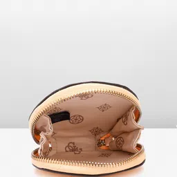 GUESS Peach-Coloured Textured PU Structured Sling Bag image 4