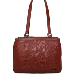 Stamp Leather Shoulder Bag-40