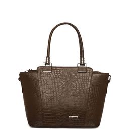 Stamp Leather Handheld Bag-57