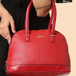 Lavie Moritz Red Solid Structured Handheld Bag-40