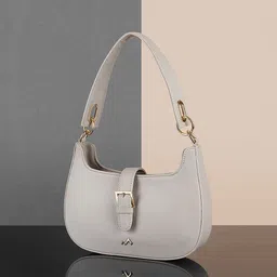 Metro Textured Structured Handheld Bag With Buckle Detail-image-9