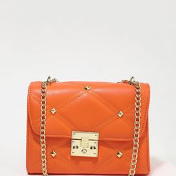 LULU & SKY PU Oversized Structured Shoulder Bag with Quilted-image-43