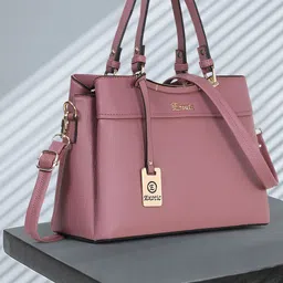 Exotic Women Animal Textured PU Structured Handheld Bag image 1