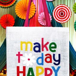 earthbags Typography Printed Jute Tote Bag Handbags-18