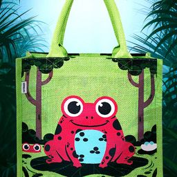 earthbags Printed Jute Tote Bag Handbags-image-62