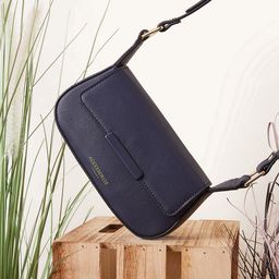 Accessorize London Faux Leather Small Saddle Sling Bag-55
