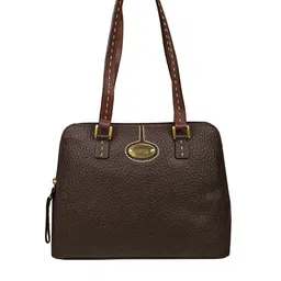Hidesign Brown Textured Leather Shoulder Bag-12