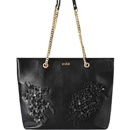 Eske Leather Floral Self Design Structured Shoulder Bag-47