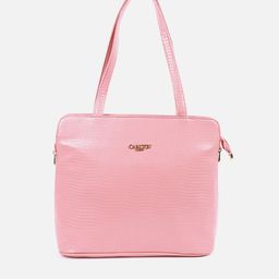 Carlton Buckle Detail London PU Structured Shoulder Bag-41