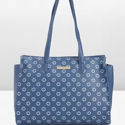 Caprese Brand Logo Print Structured Shoulder Bag-image-27