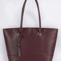 Mast & Harbour Brown Structured Shoulder Bag-31