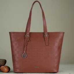 Toteteca Textured PU Oversized Structured Shoulder Bag-50