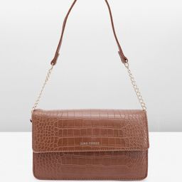 Lino Perros Croc Textured Structured Shoulder Bag image 1