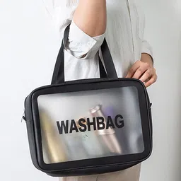 HOUSE OF QUIRK Transparent Toiletry Bag Organisers-31