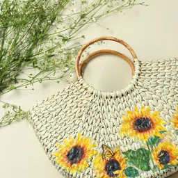 HABERE INDIA Floral Printed Structured Handheld Bag-39