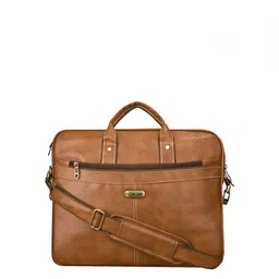 LOREM Unisex Tan Textured Laptop Bag-54