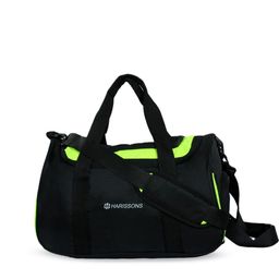 Harissons Black & Neon Green Float Gym Duffle Travel Bag-12