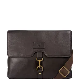 Hidesign Men Brown Solid EE JAGUAR 03 Leather Laptop Bag-image-28