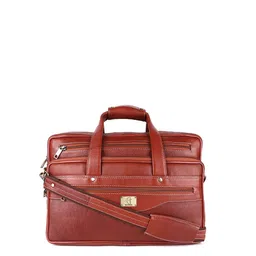 HiLEDER Women Pure Leather 16 Inch Briefcase Messenger Laptop Bag-image-69
