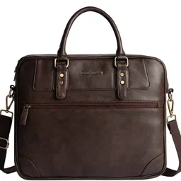 Gauge Machine 16" Brown Laptop Bag with Detachable Strap-29