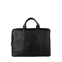 ARCADIO Unisex Black Textured Leather Laptop Bag-image-22