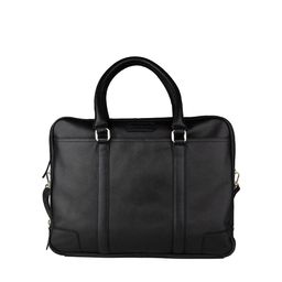 ARCADIO Unisex Black Textured Leather Laptop Bag-30
