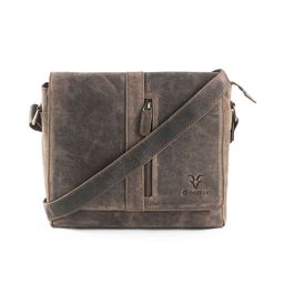 Goatter Men Coffee Brown Leather Messenger Bag-41