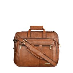 LOREM Men Tan Textured Messenger Bag-image-72
