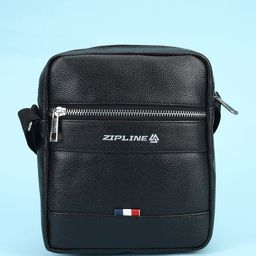 ZIPLINE Unisex Textured Messenger Bag-image-14