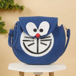FABINALIV Cartoon Design Macrame Braided Cotton Sling Bag-53