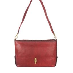 Hidesign Red Solid Leather Sling Bag-84