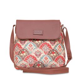 ZOUK Ethnic Motifs Printed Structured Sling Bag image 2