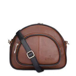 THE CLOWNFISH Adjustable Strap Half Moon Sling Bag-44