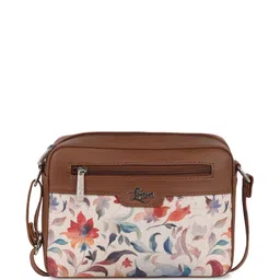 LIVRO Floral PU Structured Sling Bag-8