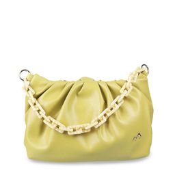 Metro Yellow Solid PU Structured Hand Bag-image-60