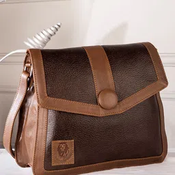 Abelardo De Moda Textured Leather Structured Sling Bag-29