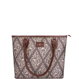 Gleevers Ethnic Motifs Printed Leather Structured Handheld Bag-8