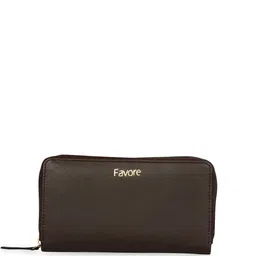 Favore Leather Purse With Zip Pocket-19