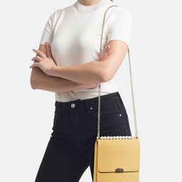 Lino Perros Yellow Quilted Sling Bag-image-33