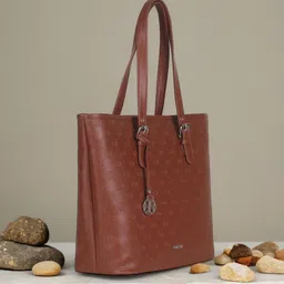Toteteca Textured PU Oversized Structured Shoulder Bag image 4