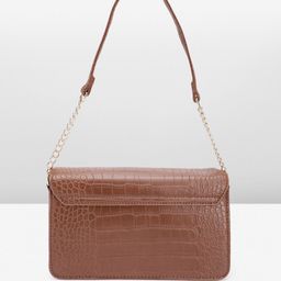 Lino Perros Croc Textured Structured Shoulder Bag image 3
