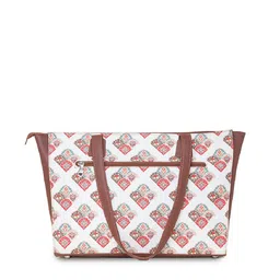 ZOUK Floral Printed Structured Tote Bag image 3
