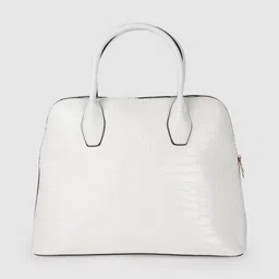 Lavie Mimi White Textured Structured Handheld Bag image 2