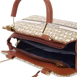 YOYOWING Floral Printed Shopper Handheld Bag with Embroidered image 2