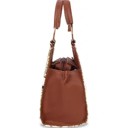 YOYOWING Floral Printed Shopper Handheld Bag with Embroidered image 4