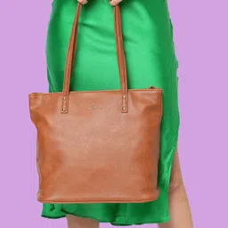 Lavie Pavo Brown Structured Tote Bag-10