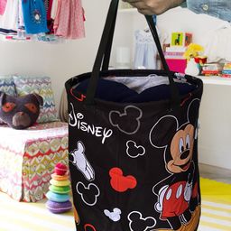 Kuber Industries Black Printed Waterproof Laundry Bags-50