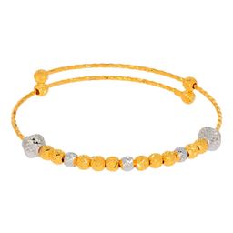 BHIMA 22K Hallmark 916 Purity Yellow Gold Kids Rhodium Bangle-image-26