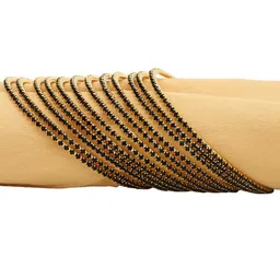 Shining Diva Set Of 12 Gold Plated Crystal Studded Bangles image 5